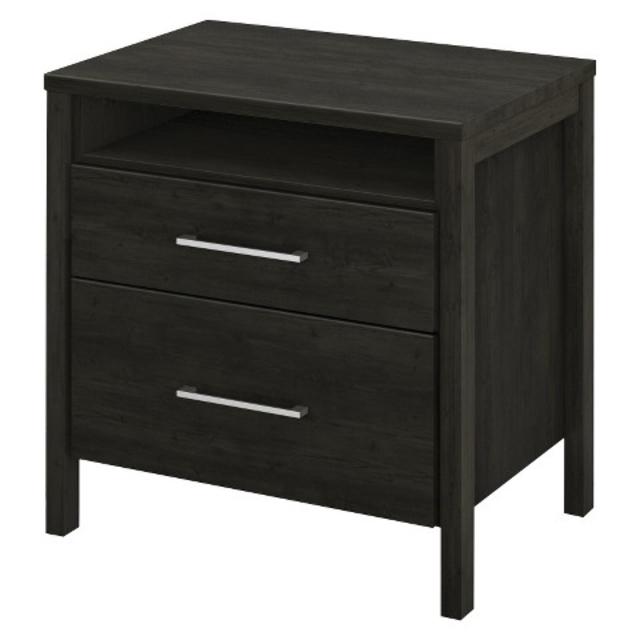 Gravity Nightstand Ebony - South Shore