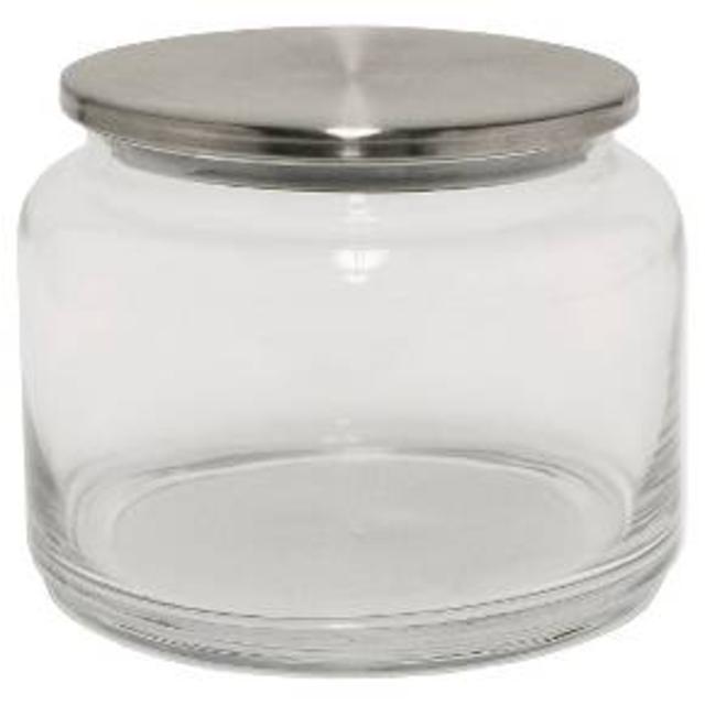 Product description page - Threshold™ Glass/Brushed Canister - Silver (Small)