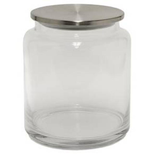 Product description page - Threshold™ Glass/Brushed Canister - Silver (Medium)