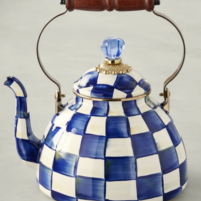 MacKenzie-Childs Royal Check Teakettle