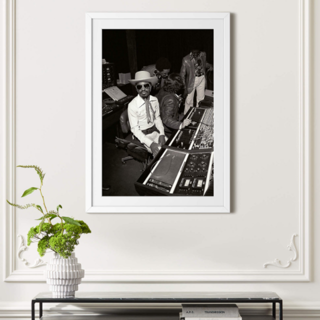 Stevie Wonder As A Cowboy With Black Frame 17.5"x21.5"