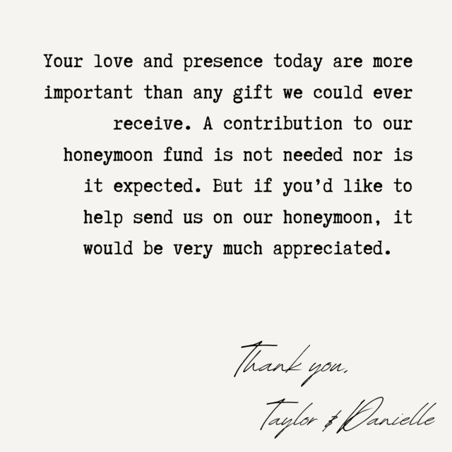 Our Honeymoon Fund