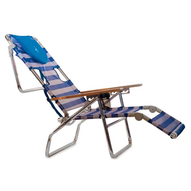 Ostrich 3-in-1 Beach Chair in Blue/White