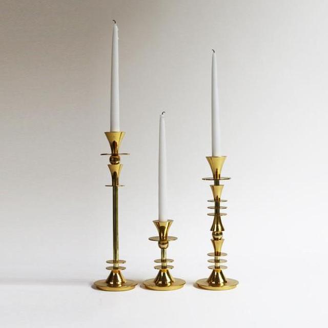 Emblem Brass Candlesticks