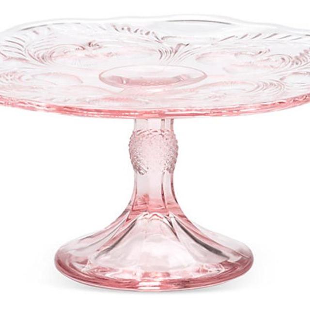 Rose Glass Cake Stand
