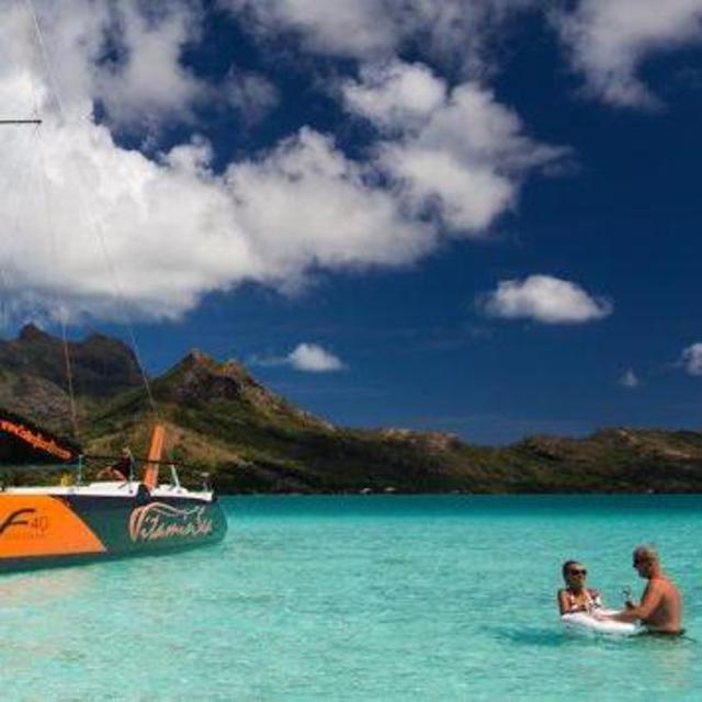 Catamaran in Bora Bora