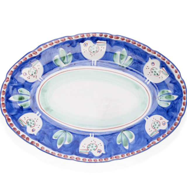 Chicks Ceramic Oval Serving Platter