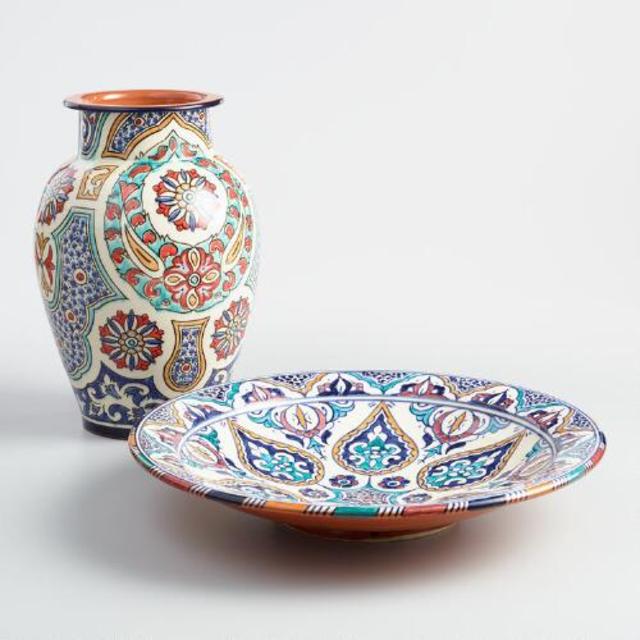 Safi Ceramic Platter and Vase