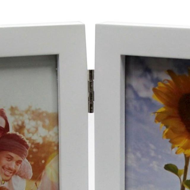 Holds Two 4"x6" Thin White Hinged Frame - Room Essentials™