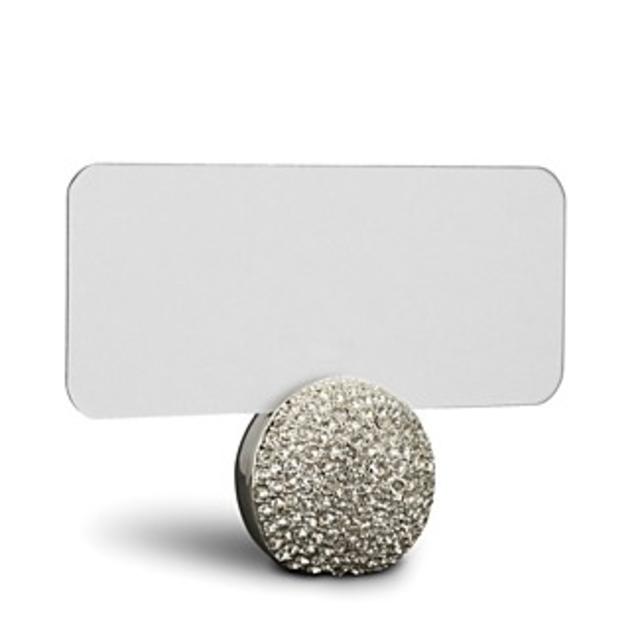 L'Objet Platinum Pave Sphere Place Card Holder, Set of 6