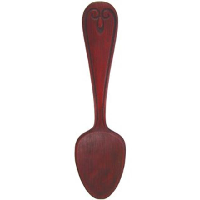 22" Antique Red Spoon Wall Decor