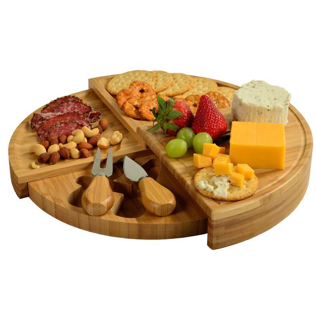 Picnic at Ascot Florence Transforming Bamboo Cheese Board Set