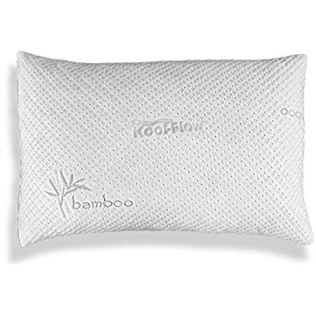 Hypoallergenic Pillow - Bamboo Shredded Memory Foam Pillow - Kool-Flow Micro-Vented Bamboo Cover, Dust Mite Resistant & Machine Washable Makes It The Best Pillow For Sleeping - Stop Neck Pain (Queen)