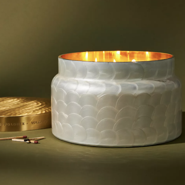 Capri Blue Colossal Volcano Capiz Jar Candle