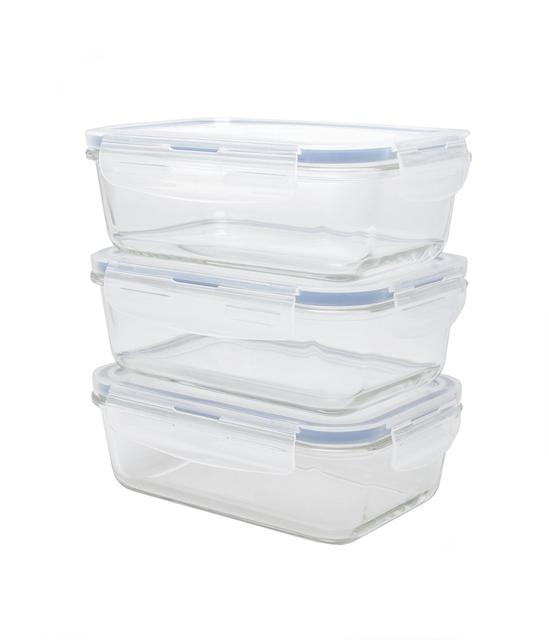 Glass Meal Prep Containers - Food Storage To Go for Home & Kitchen - Snap On Lids Keep Food Fresh With Airtight Seal - Travel Safe - Dishwasher, Freezer, Microwave Oven - BPA Free (6 Piece)
