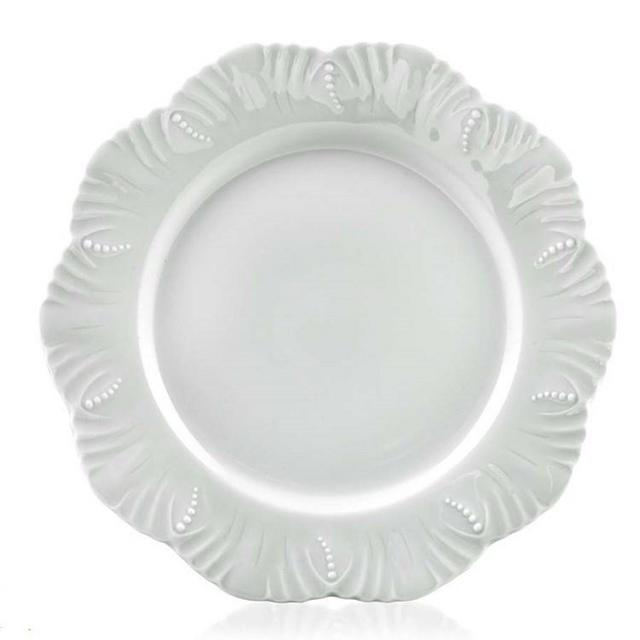 Royal Limoges Nymphea Ocean White Dessert Plate