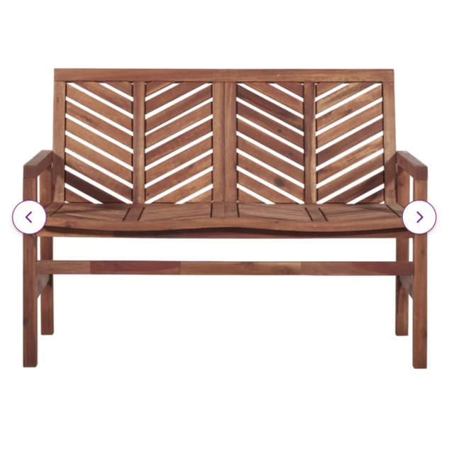 Harbison Chevron Wooden Garden Bench
