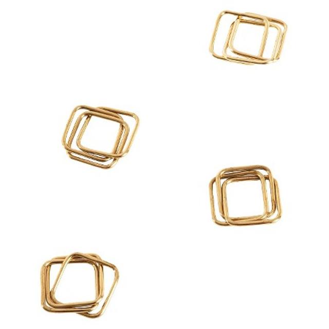 Product description page - Three Squares Napkins Rings (Set Of 4)