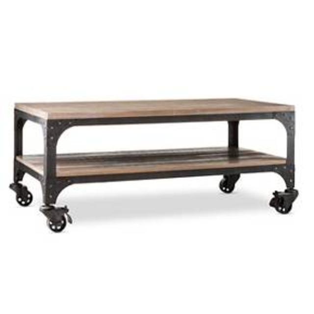 Product description page - Franklin Coffee Table Weathered Gray - The Industrial Shop™