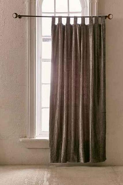 crushed velvet curtain silver