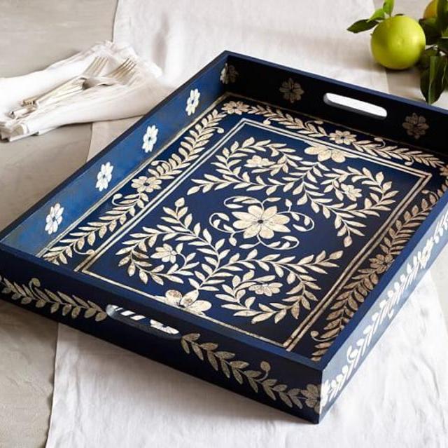 Marion Large Hand-Painted Tray