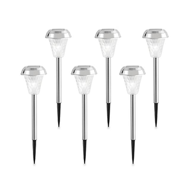 Solar Pathway Lights in Chrome (Set of 6)
