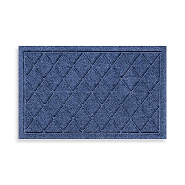 Weather Guard™ 18-Inch x 28-Inch Argyle Door Mat in Navy