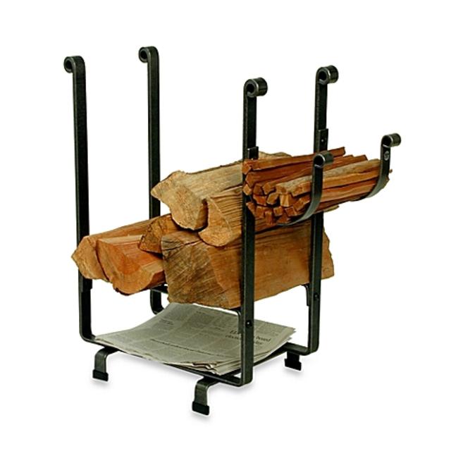 Enclume® Hearth Collection Rectangular Log Rack with Newspaper Holder