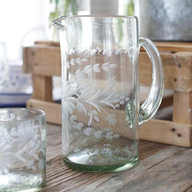 Clear Tall Glass Pitcher