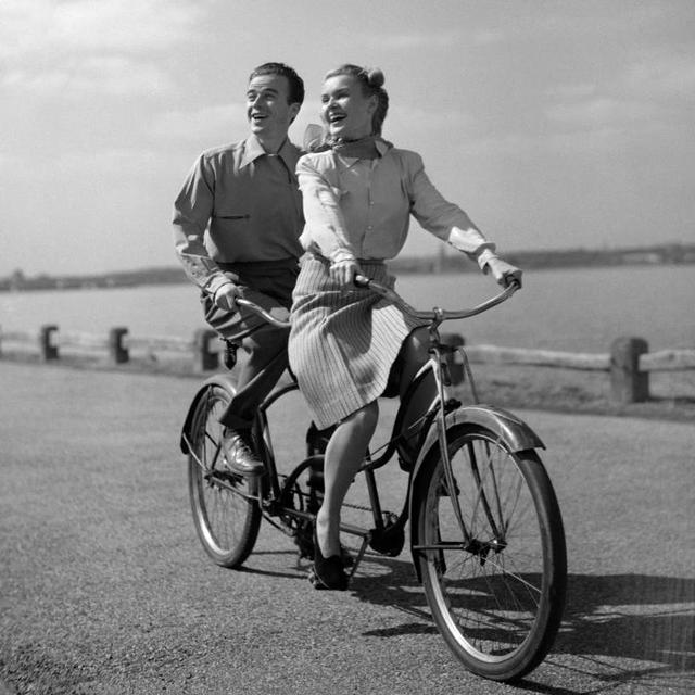 "Bicycle Built for Two"...separate people!