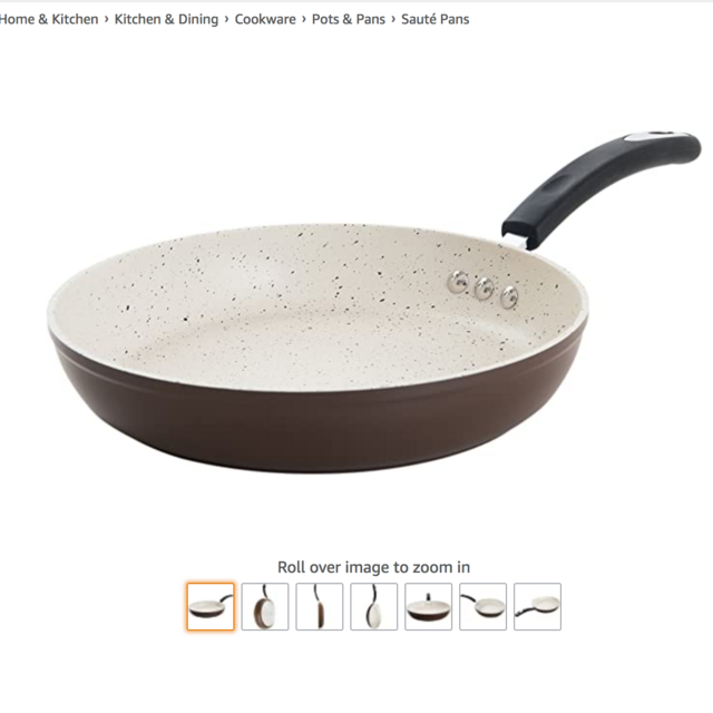 12" Stone Earth Frying Pan by Ozeri, with 100% APEO & PFOA-Free Stone-Derived Non-Stick Coating from Germany
