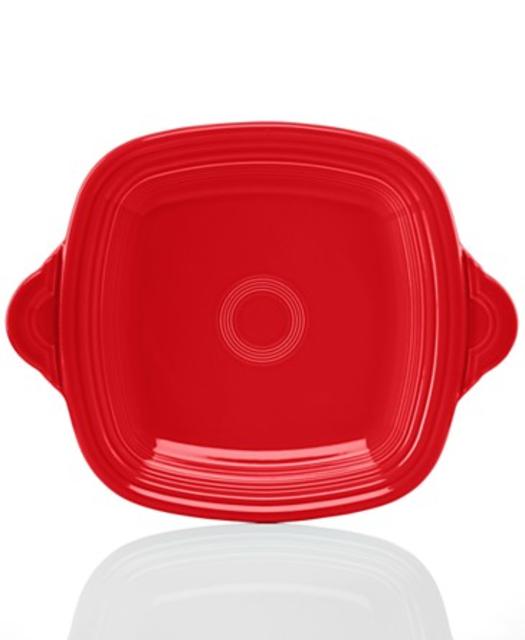 Fiesta Scarlet Square Handled Tray