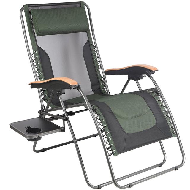 PORTAL Oversize Zero Gravity Recliner Chairs with Pillow and Cup Holder, Patio Lounger Chairs, Supported 350 lbs
