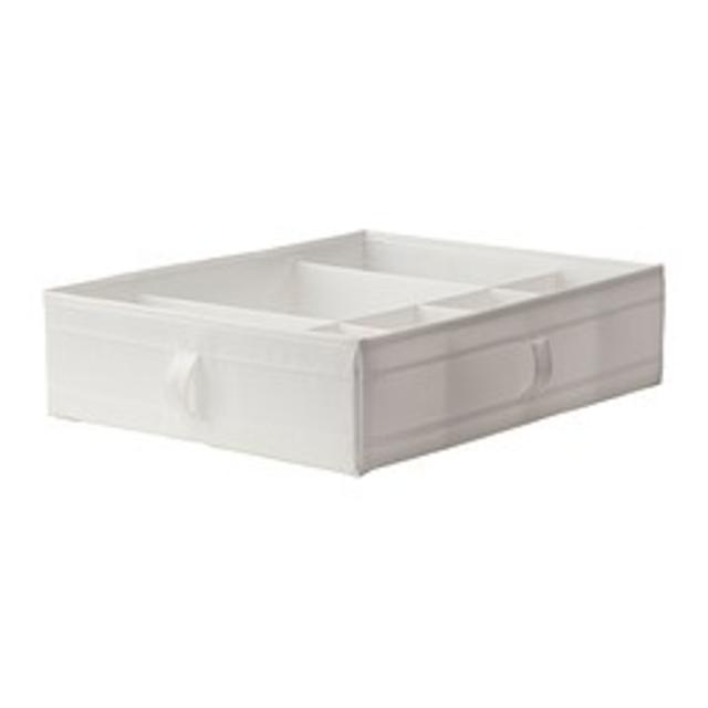 SKUBB Box with compartments, White