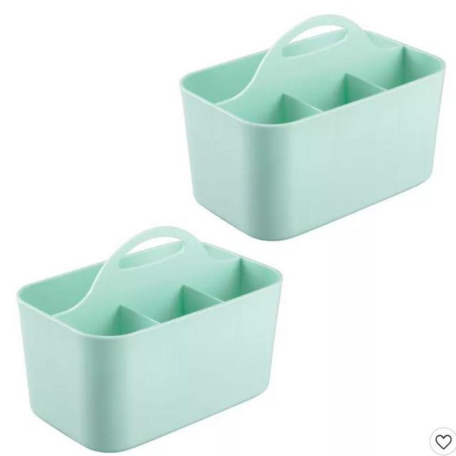 Bathroom Storage Organizer Caddy Tote, Small: Green