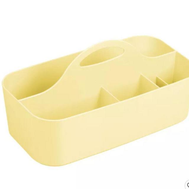 Bathroom Storage Organizer Caddy Tote, Large, 2 Pack: Yellow