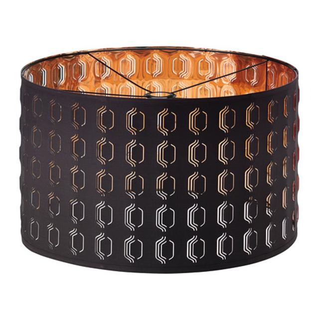 NYMÖ Lamp shade, black, copper color