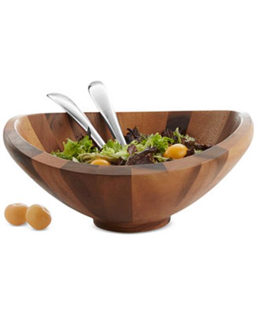 Nambe Butterfly Salad Bowl with Servers
