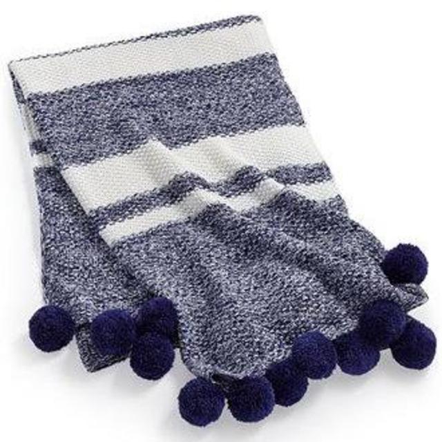 Whim by Martha Stewart Collection Bar Code Aquatic Throw