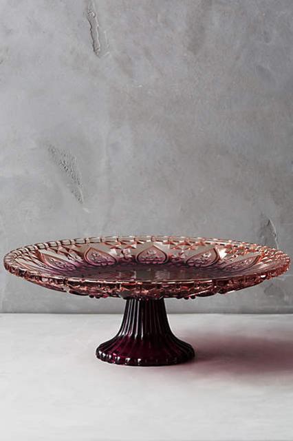 Color-Cut Cake Stand- Amethyst