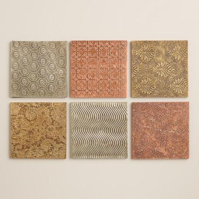 Punched Metal Coasters, Set of 6