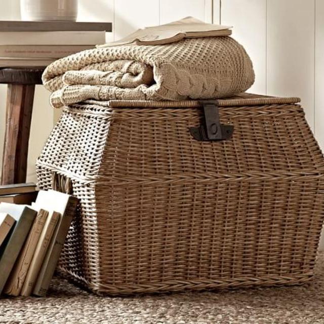 Jacquelyne Angled Lidded Basket