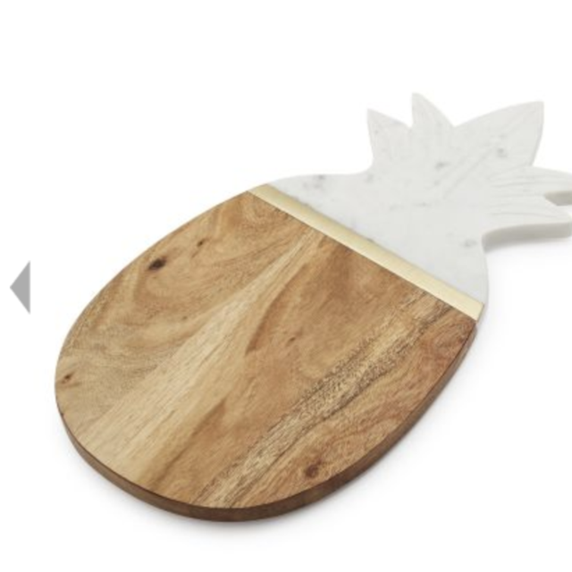 Pineapple Marble & Wood Cheese Board