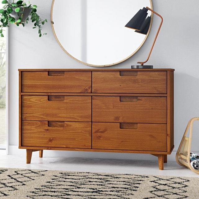 Stephenson Groove 6 Drawer Double Dresser
