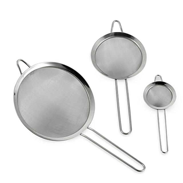 Long Handled Mesh Strainers (Set of 3)