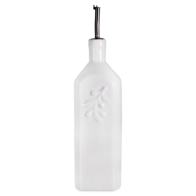 Home Essentials & Beyond Ceramic Oil Bottle in White