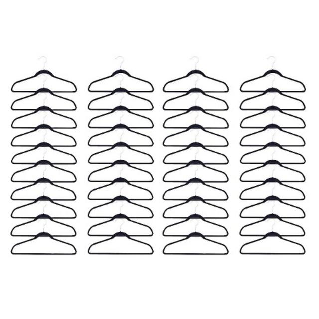 Huggable Hangers® 40pk Suit Hangers in Black