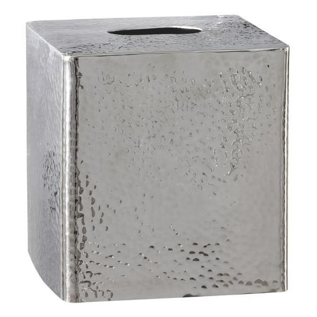 Hammered Nickel Tissue Box Cover
