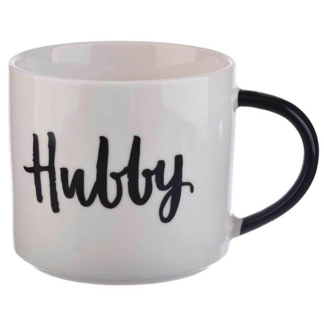 15oz Porcelain Stackable Hubby Coffee Mug White - Threshold™