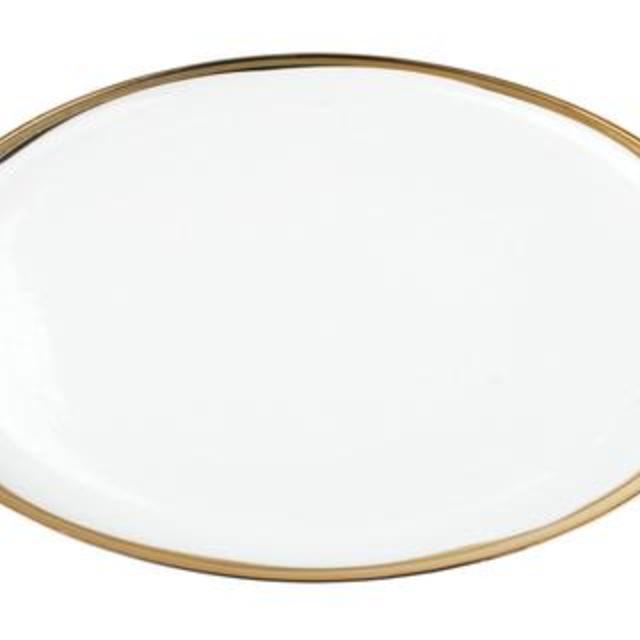 Dauville Platters with Gold Rim - Large
